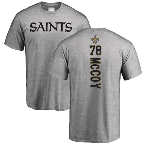 Men New Orleans Saints Ash Erik McCoy Backer NFL Football #78 T Shirt->nfl t-shirts->Sports Accessory
